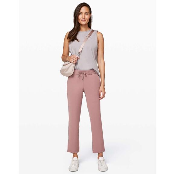 Lululemon On The Fly Pant *Woven 27" - Red Dust - Size 10 - Style # W5BPMS - Picture 2 of 10